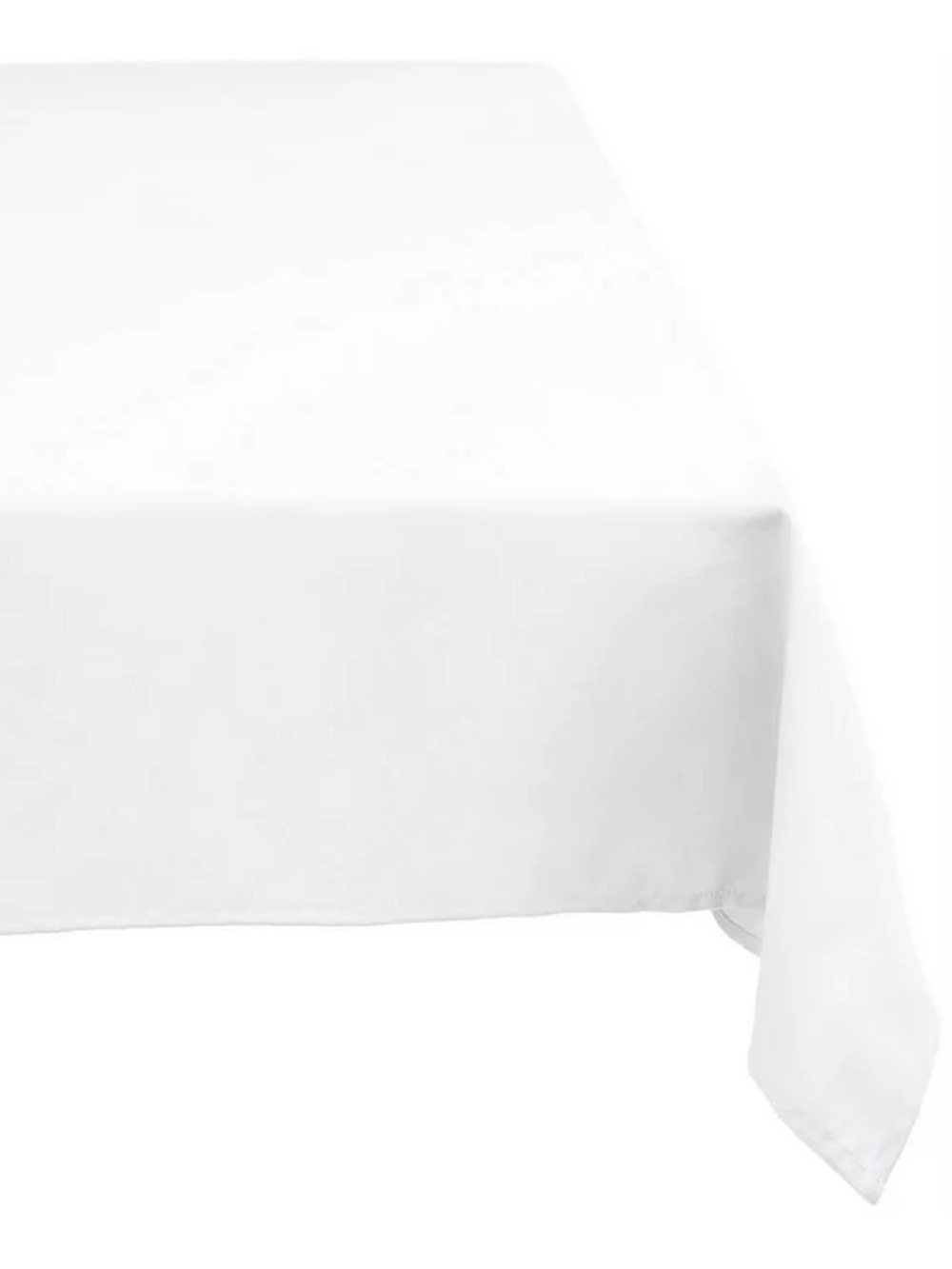 White Tablecloth for Home Dining - Classic Solid White